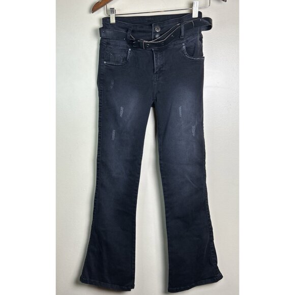 Push Up Stretch flared Leg Womens Black Jeans Colombian Tight Butt Lifting Faja - Picture 15 of 15